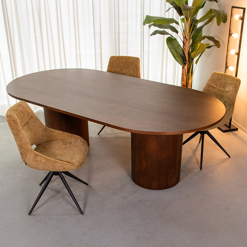 LABEL51 Eetkamertafels Oliva - Walnoot - Eiken - 240 cm