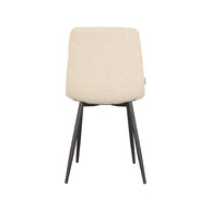 LABEL51 Eetkamerstoelen Juul - Zand - Boucle - Zwart Metalen Frame