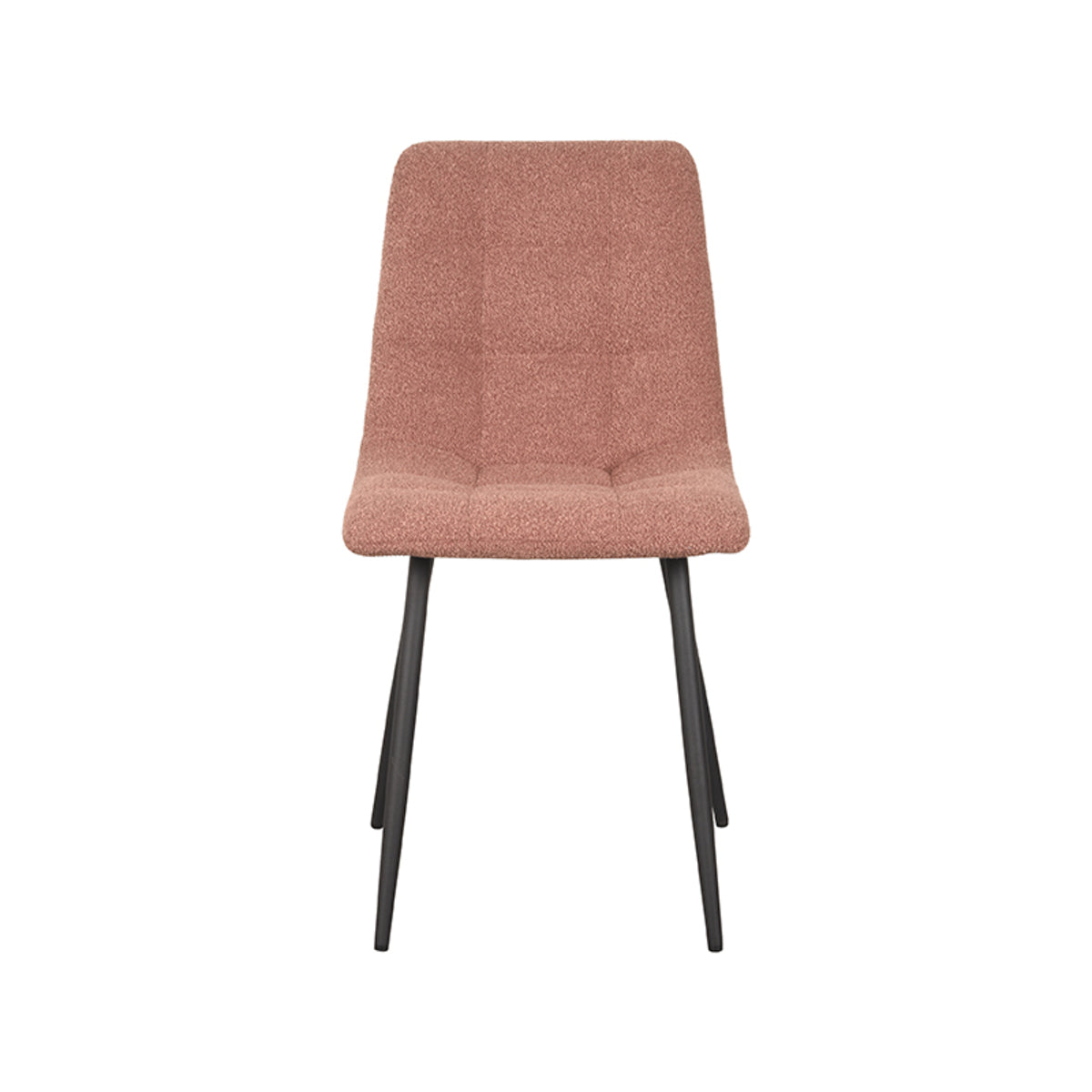 LABEL51 Eetkamerstoelen Juul - Terra - Boucle - Zwart Metalen Frame