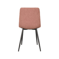 LABEL51 Eetkamerstoelen Juul - Terra - Boucle - Zwart Metalen Frame