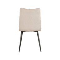 LABEL51 Eetkamerstoelen Riv - Naturel - Geweven - Zwart Metalen Frame