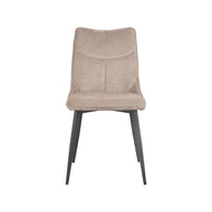 LABEL51 Eetkamerstoelen Riv - Clay - Geweven - Zwart Metalen Frame
