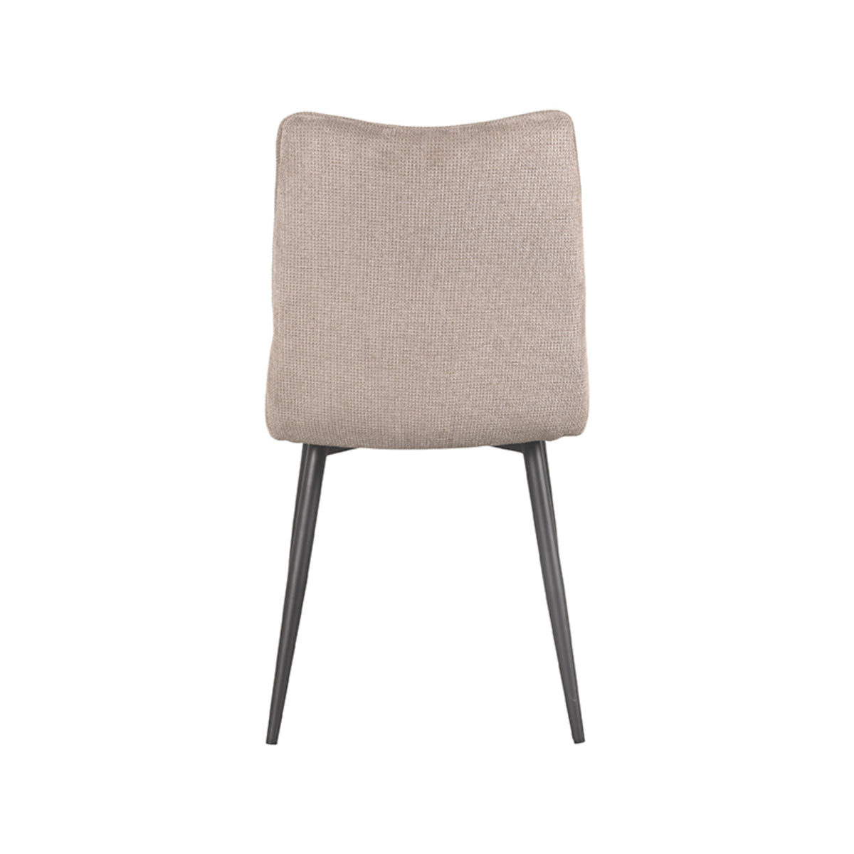 LABEL51 Eetkamerstoelen Riv - Clay - Geweven - Zwart Metalen Frame