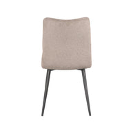 LABEL51 Eetkamerstoelen Riv - Clay - Geweven - Zwart Metalen Frame