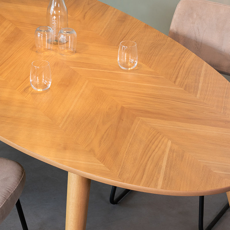 LABEL51 Eetkamertafels Ines - Naturel - Eiken - 240 cm - Ovaal
