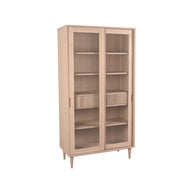 LABEL51 Vitrinekasten Jule - Naturel - Eiken - One Size