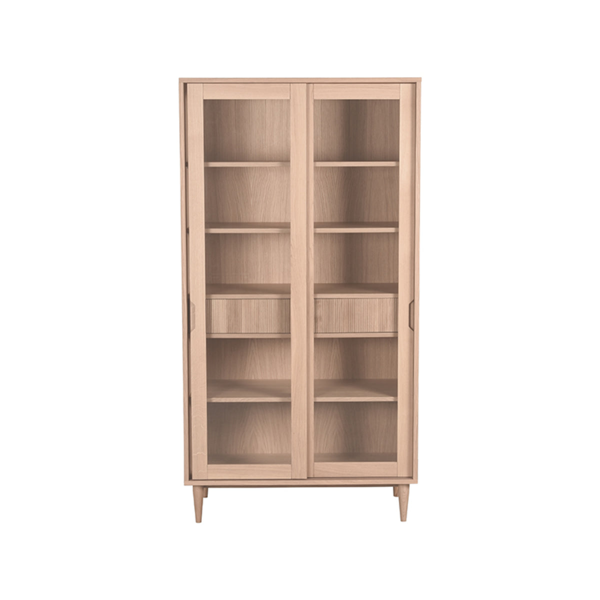 LABEL51 Vitrinekasten Jule - Naturel - Eiken - One Size