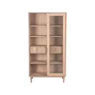 LABEL51 Vitrinekasten Jule - Naturel - Eiken - One Size