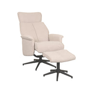 LABEL51 Fauteuils Verdal - Naturel - Boucle - Incl. Hocker