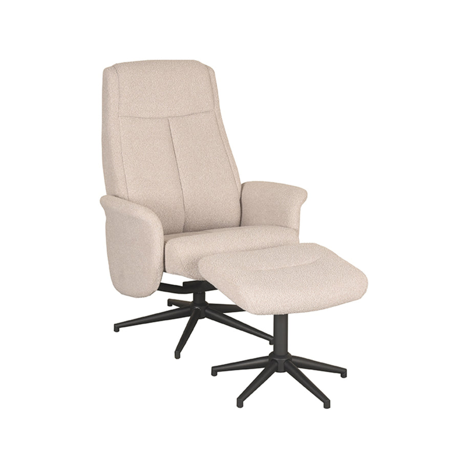 LABEL51 Fauteuils Bergen - Coral - Boucle - Incl. Hocker