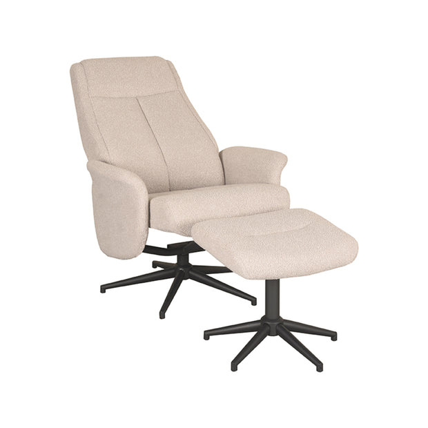 LABEL51 Fauteuils Bergen - Coral - Boucle - Incl. Hocker