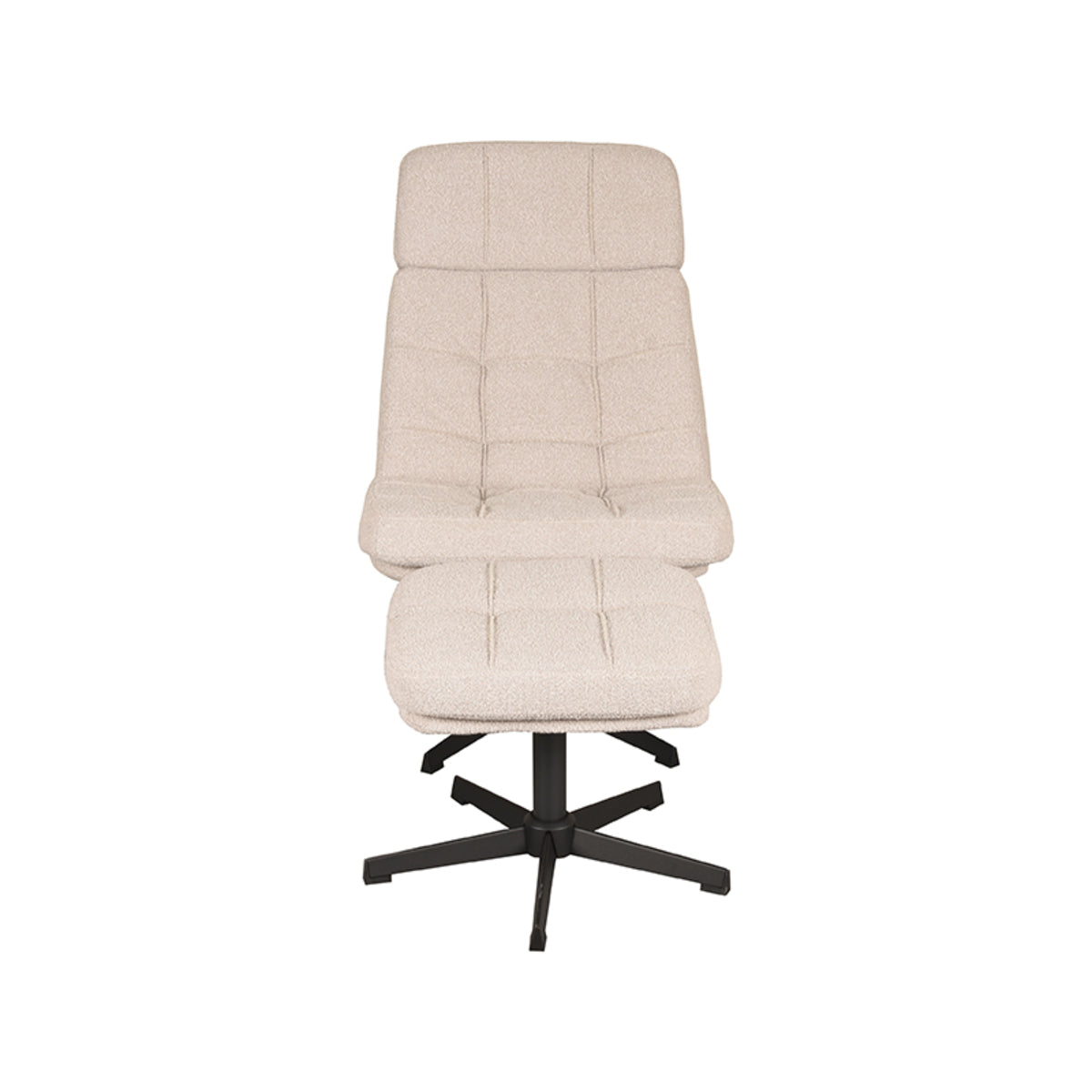 LABEL51 Fauteuils Alvar - Naturel - Boucle - Incl. Hocker