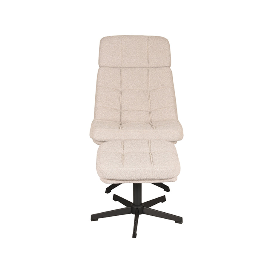 LABEL51 Fauteuils Alvar - Naturel - Boucle - Incl. Hocker