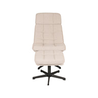 LABEL51 Fauteuils Alvar - Naturel - Boucle - Incl. Hocker