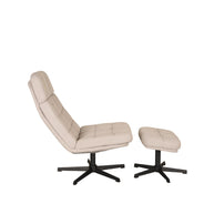 LABEL51 Fauteuils Alvar - Naturel - Boucle - Incl. Hocker