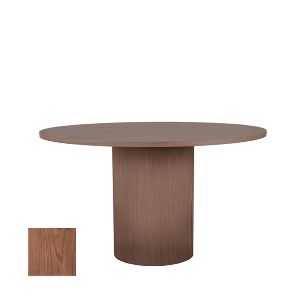 LABEL51 Eetkamertafels Oliva - Walnoot - Eiken - 130 cm - Rond