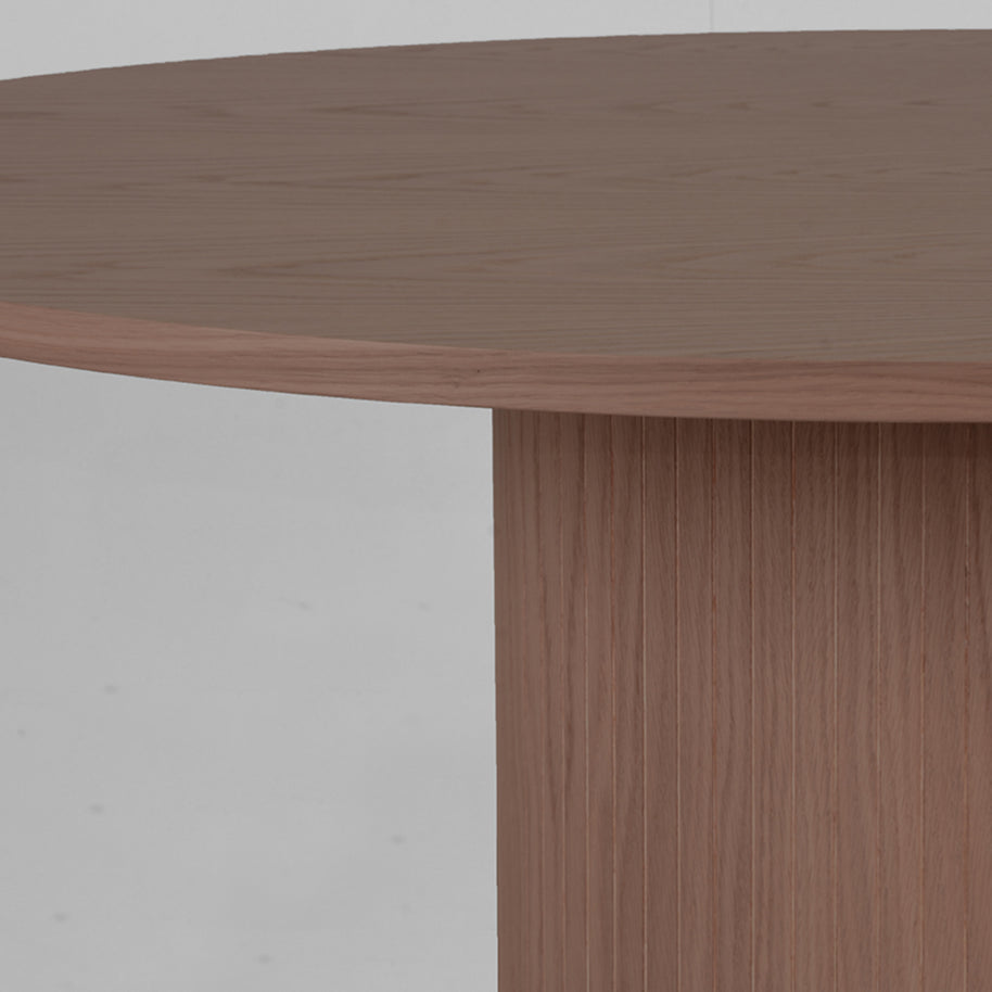 LABEL51 Eetkamertafels Oliva - Walnoot - Eiken - 130 cm - Rond