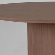 LABEL51 Eetkamertafels Oliva - Walnoot - Eiken - 130 cm - Rond