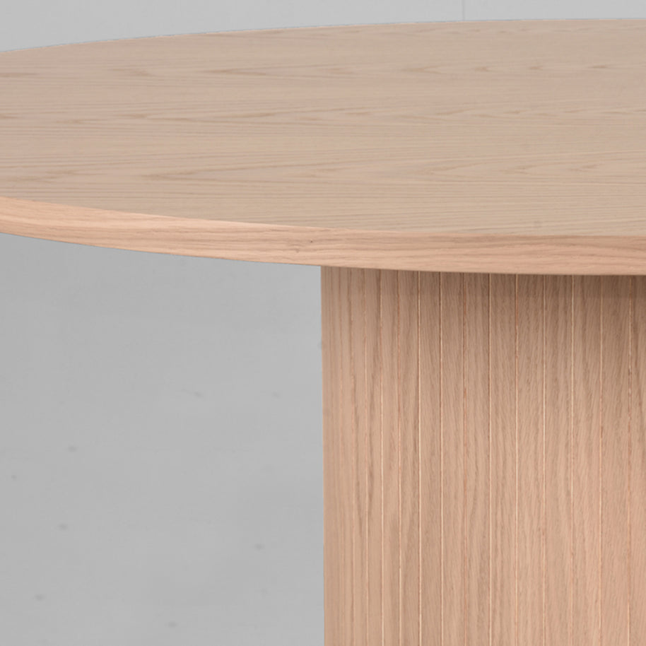 LABEL51 Eetkamertafels Oliva - Naturel - Eiken - 130 cm - Rond