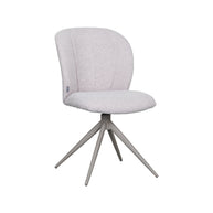 LABEL51 Eetkamerstoelen Kimo - Naturel - Boucle - Taupe Metalen Frame