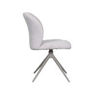 LABEL51 Eetkamerstoelen Kimo - Naturel - Boucle - Taupe Metalen Frame