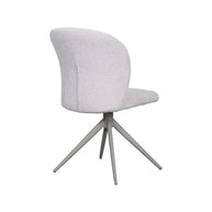 LABEL51 Eetkamerstoelen Kimo - Naturel - Boucle - Taupe Metalen Frame