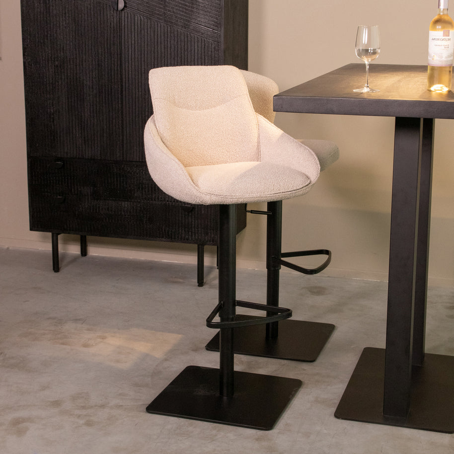 LABEL51 Barkrukken Beauty - Naturel - Boucle - Gaslift