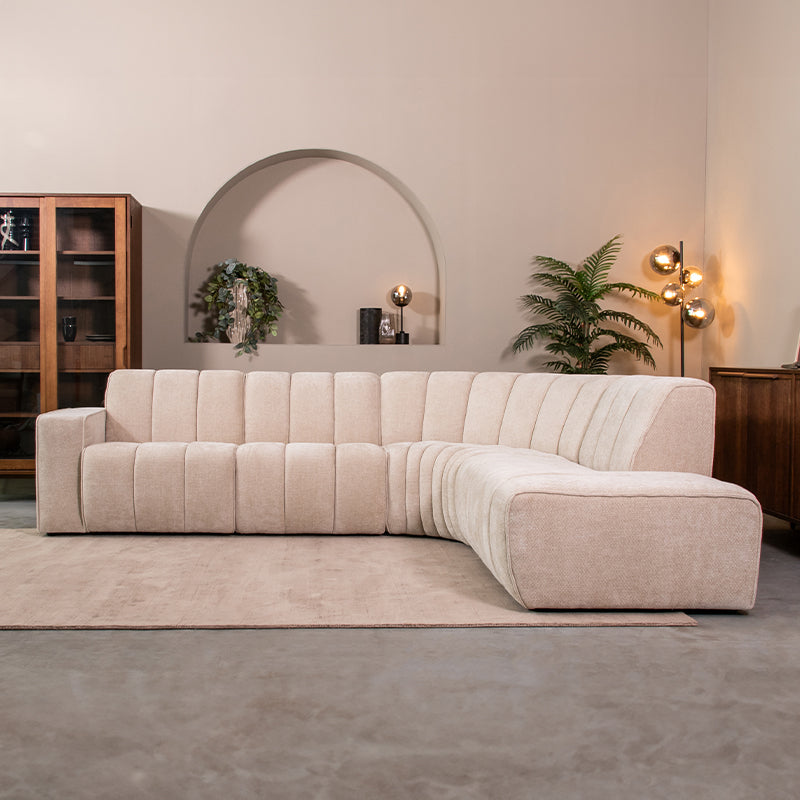 LABEL51 Hoekbanken Vitoro - Naturel - Chenille - Hoekbank Rechts
