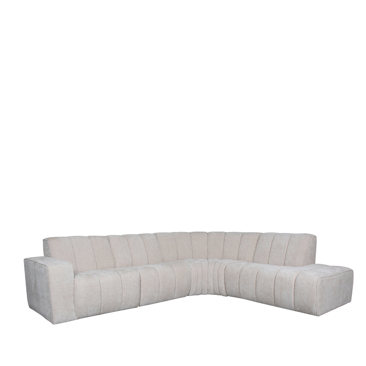 LABEL51 Hoekbanken Vitoro - Naturel - Chenille - Hoekbank Rechts