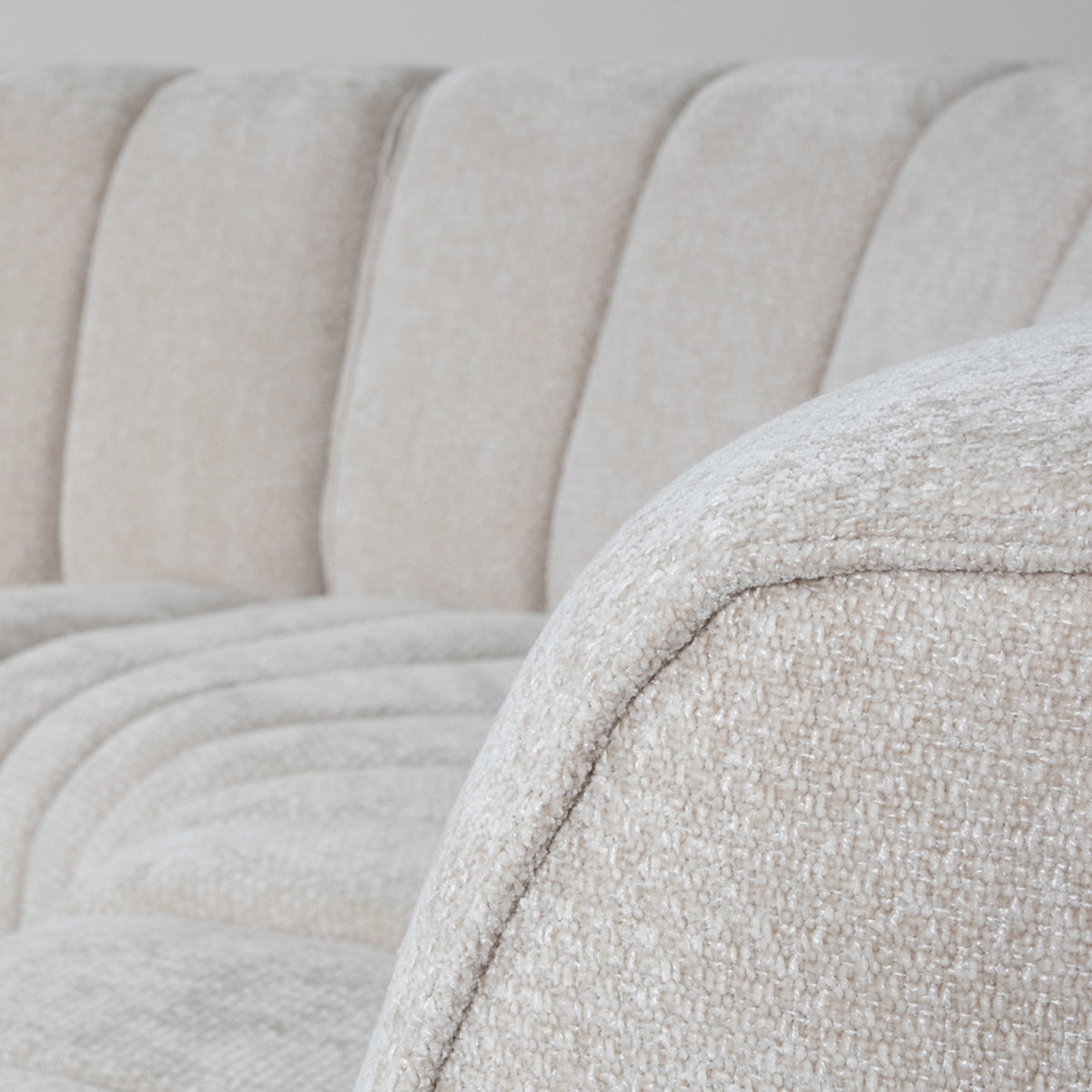 LABEL51 Hoekbanken Vitoro - Naturel - Chenille - Hoekbank Rechts