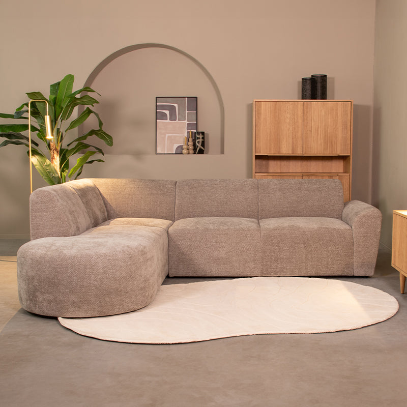 LABEL51 Hoekbanken Espen - Stone - Chenille - Hoekbank Links