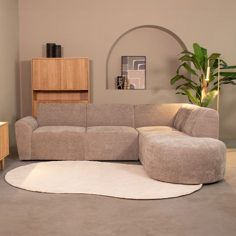 LABEL51 Hoekbanken Espen - Stone - Chenille - Hoekbank Rechts