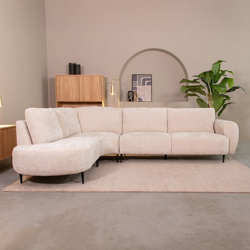 LABEL51 Hoekbanken Milano - Naturel - Chenille - Hoekbank Links