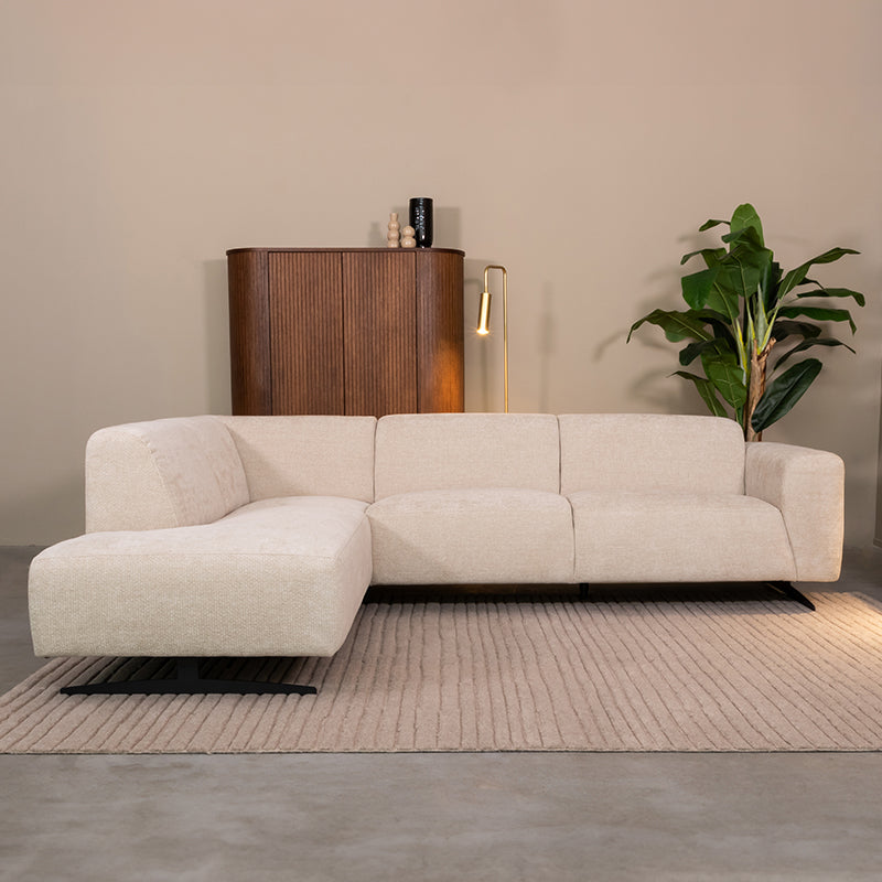 LABEL51 Hoekbanken Rodano - Naturel - Chenille - Hoekbank Links