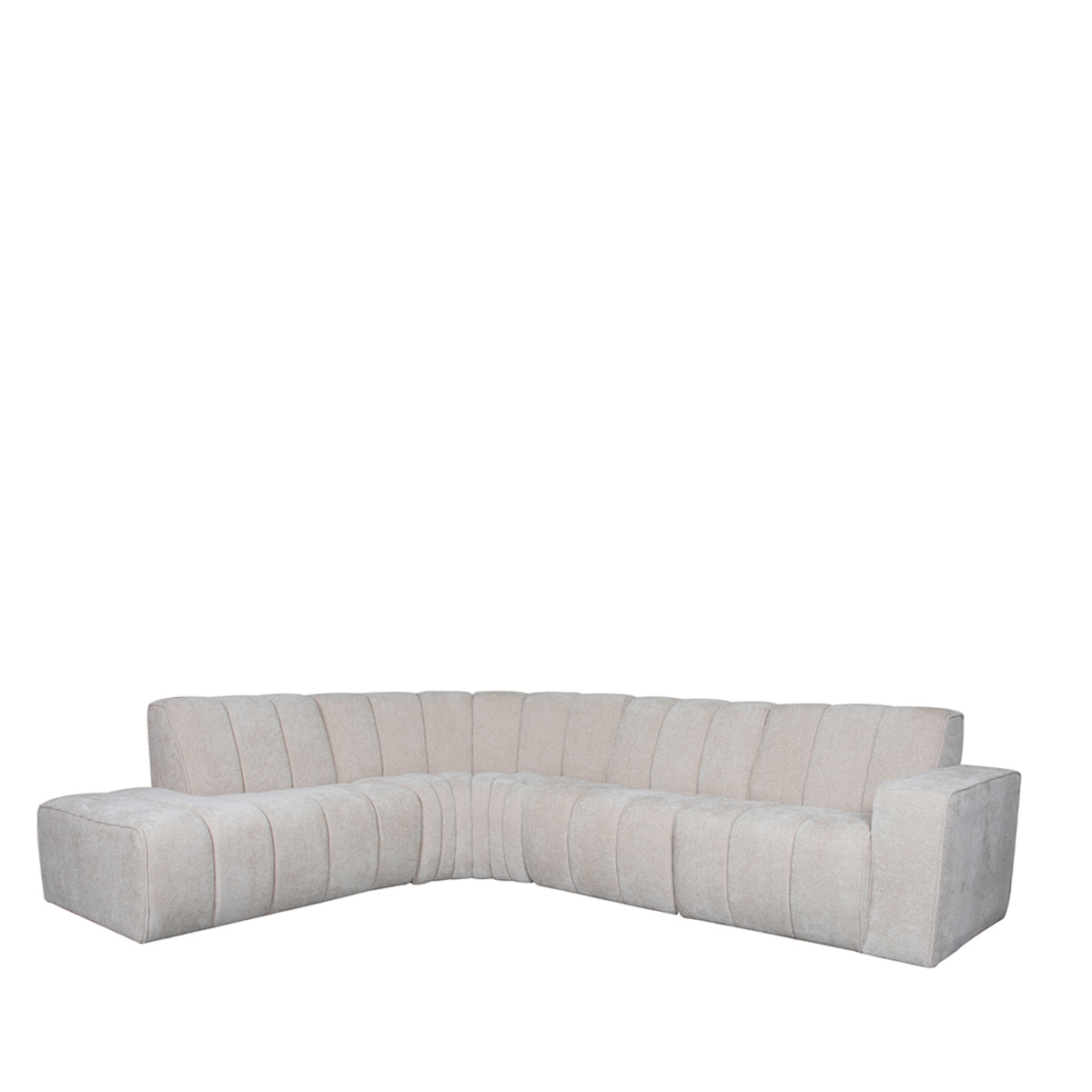 LABEL51 Hoekbanken Vitoro - Naturel - Chenille - Hoekbank Links