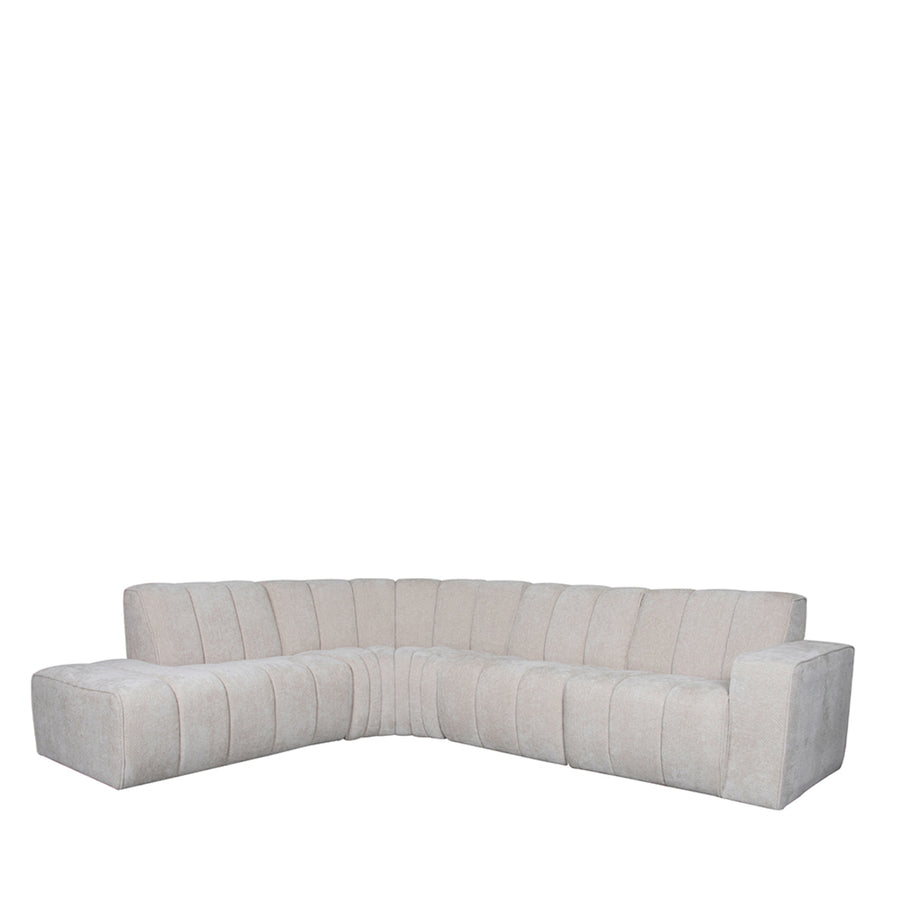 LABEL51 Hoekbanken Vitoro - Naturel - Chenille - Hoekbank Links