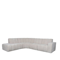 LABEL51 Hoekbanken Vitoro - Naturel - Chenille - Hoekbank Links