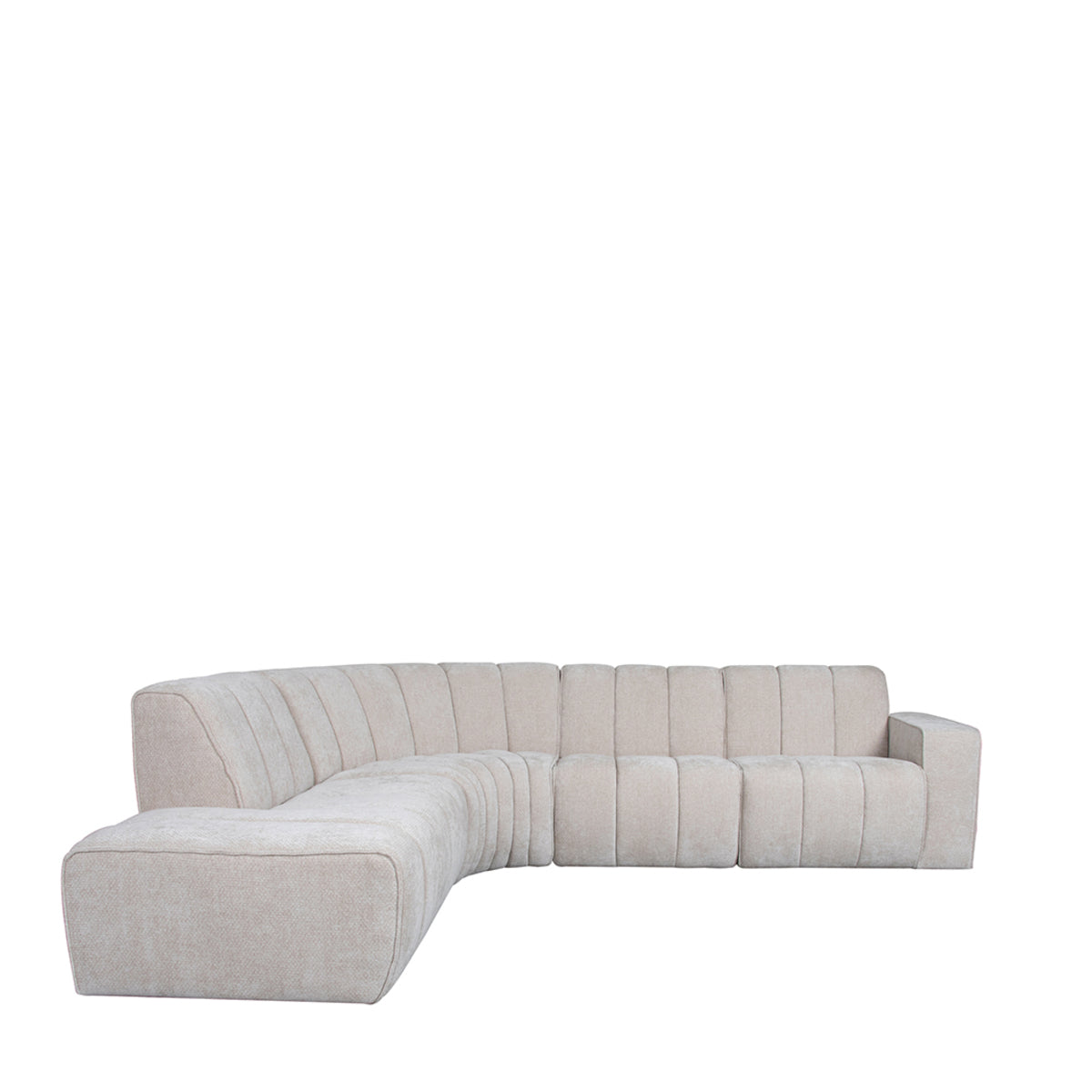 LABEL51 Hoekbanken Vitoro - Naturel - Chenille - Hoekbank Links