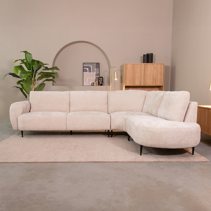 LABEL51 Hoekbanken Milano - Naturel - Chenille - Hoekbank Rechts
