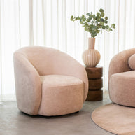 LABEL51 Fauteuils Alby - Naturel - Chenille - 1-Zits