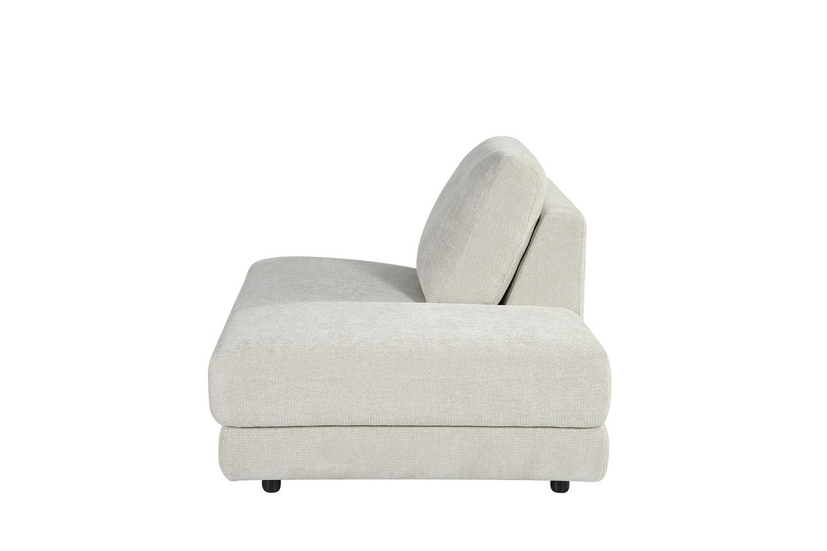 LABEL51 Banken Tivoli - Naturel - Chenille - Ottomane Rechts