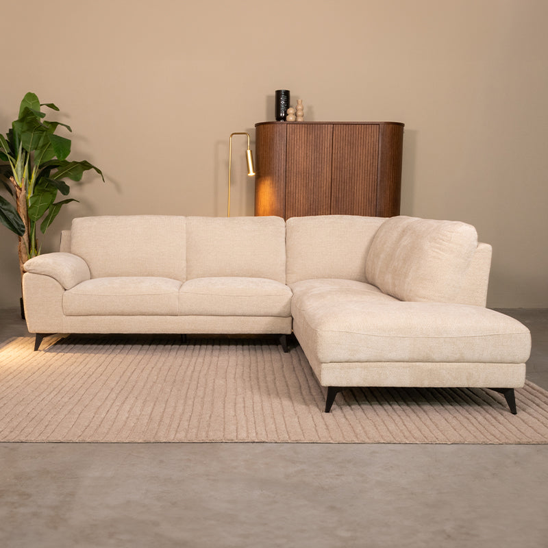 LABEL51 Hoekbanken Santino - Naturel - Chenille - Hoekbank Rechts