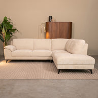 LABEL51 Hoekbanken Santino - Naturel - Chenille - Hoekbank Rechts