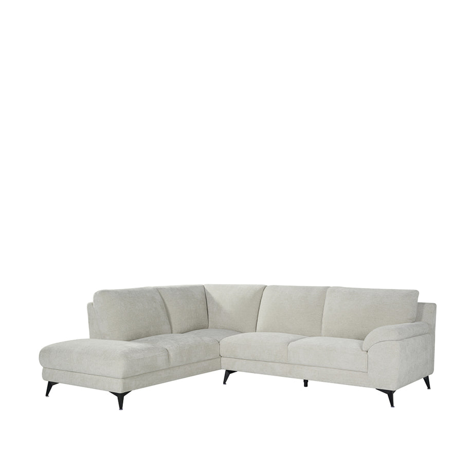 LABEL51 Hoekbanken Santino - Naturel - Chenille - Hoekbank Links