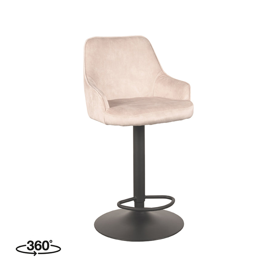 LABEL51 Barkrukken Fender - Naturel - Velours - Gaslift