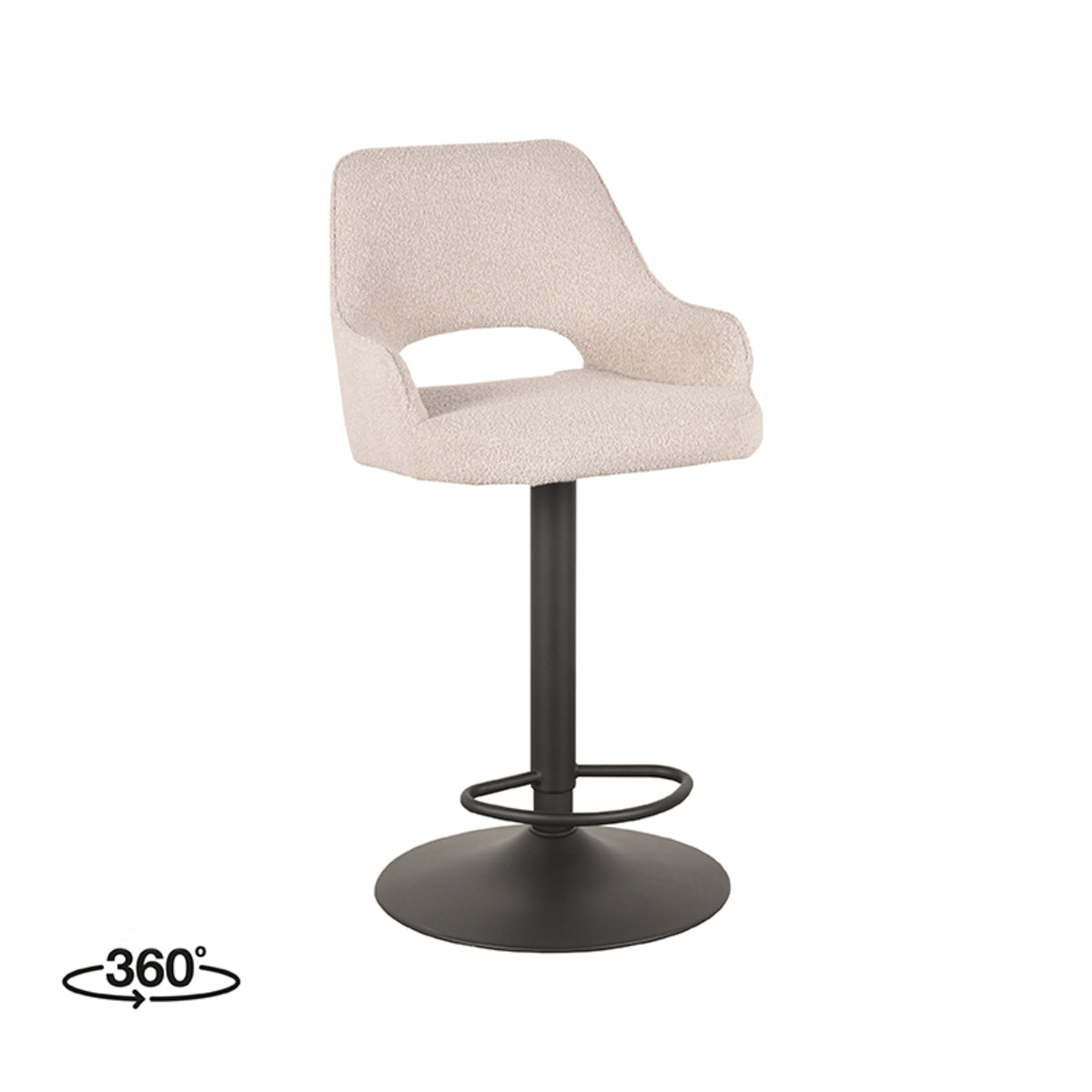 LABEL51 Barkrukken Fer - Naturel - Boucle - Gaslift