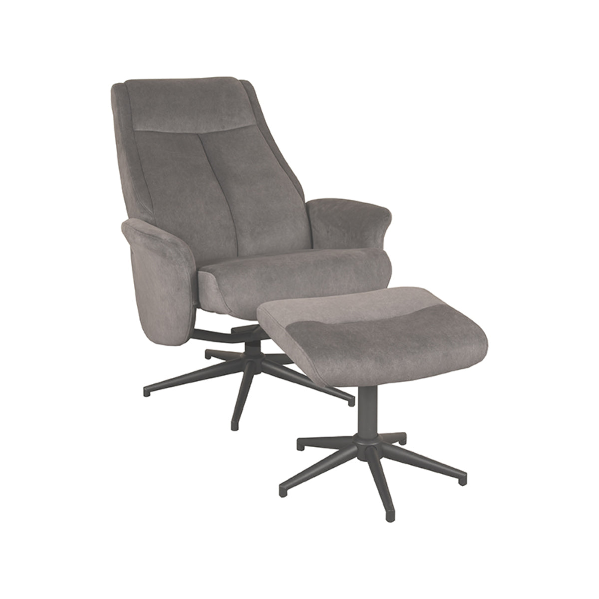 LABEL51 Fauteuils Bergen - Naturel - Velvet - Incl. Hocker