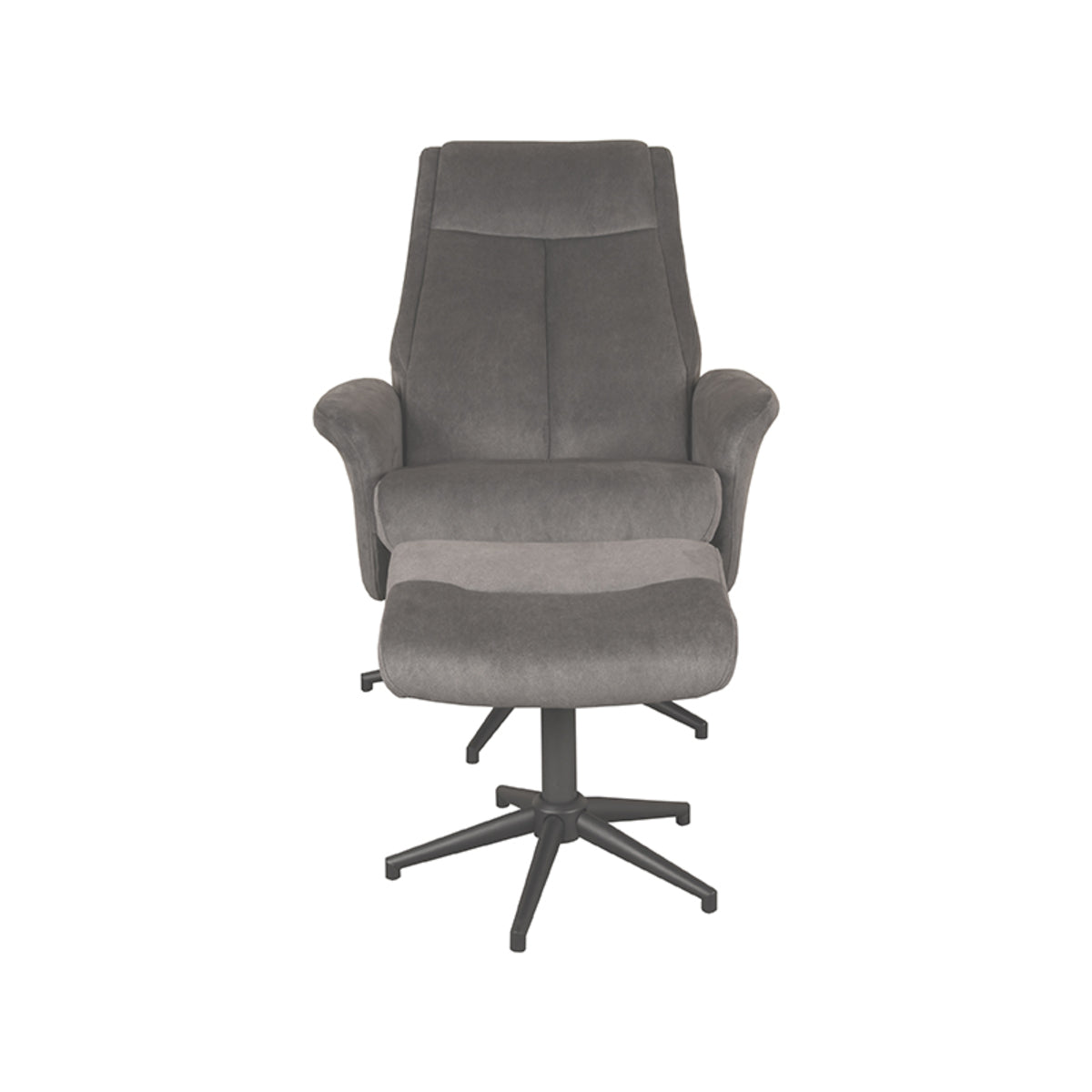 LABEL51 Fauteuils Bergen - Naturel - Velvet - Incl. Hocker