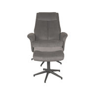 LABEL51 Fauteuils Bergen - Naturel - Velvet - Incl. Hocker