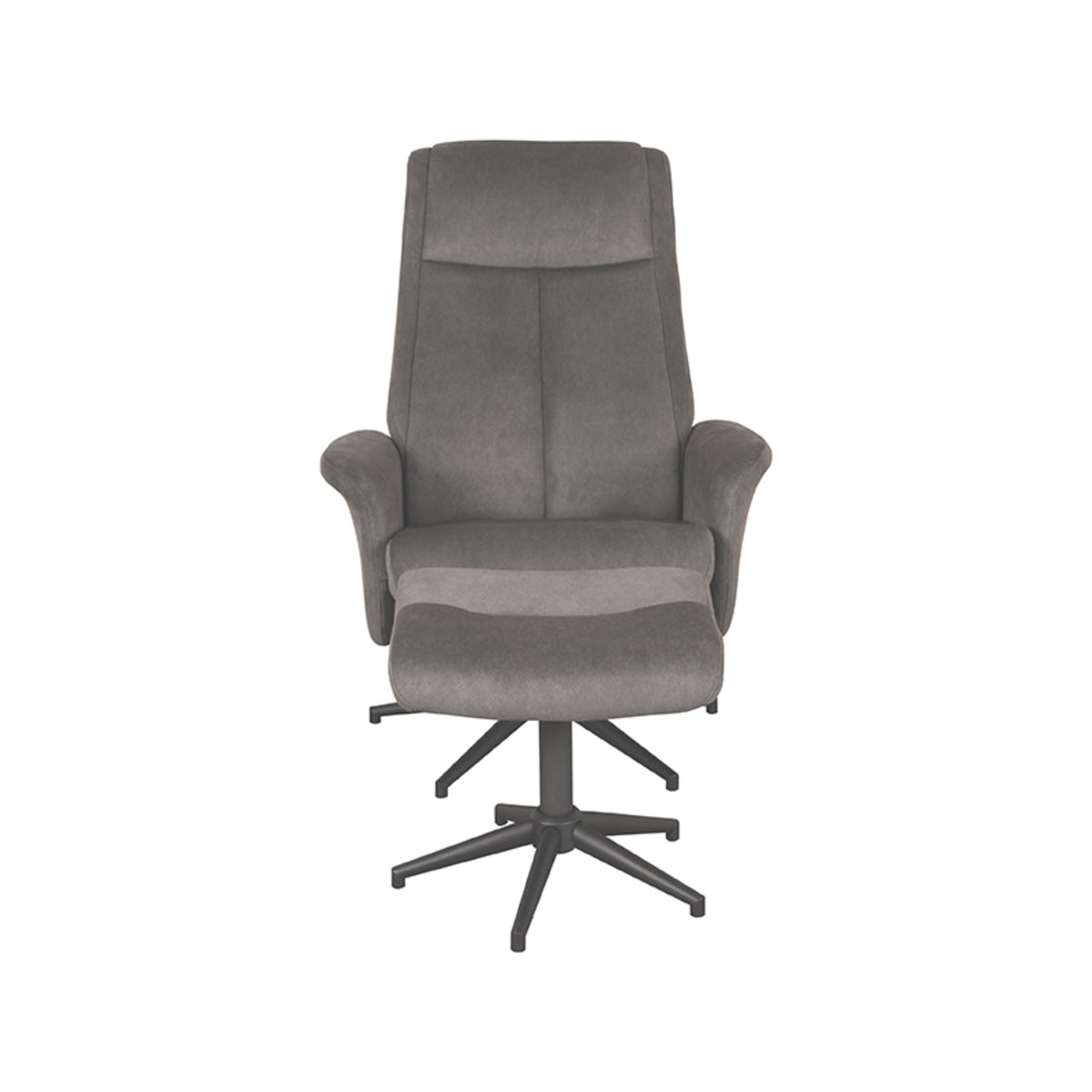 LABEL51 Fauteuils Bergen - Naturel - Velvet - Incl. Hocker